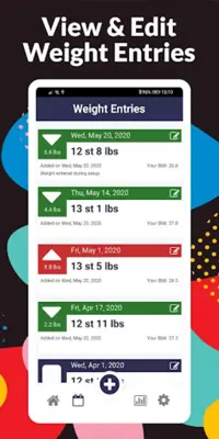 Weight Tracker Plus android App screenshot 2